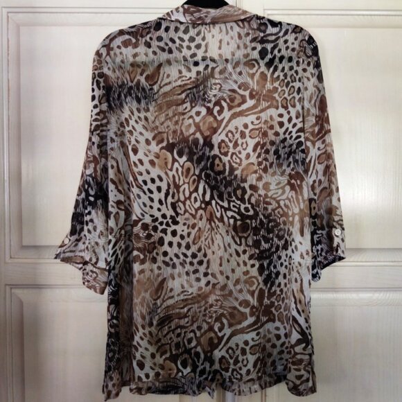 Spanx Faux Leather Leggings, Animal Print, White, Red Tops, 4 Piece, Sz Large - Picture 4 of 16